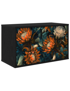 Mobile TV da Parete LOCHEM 69 x 33 x 40 cm Rovere Nero