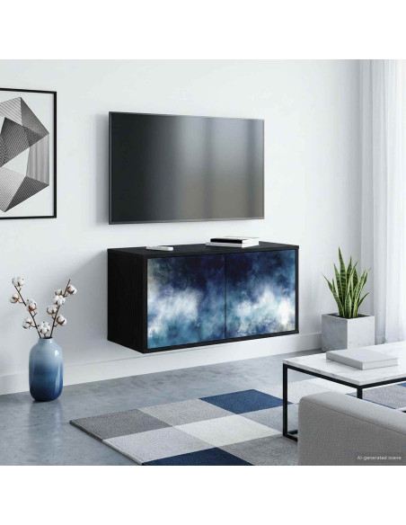 Mobile TV da Parete RAALTE 69 x 33 x 40 cm Rovere Nero