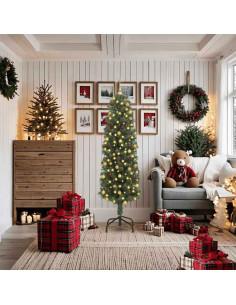 Albero di Natale artificiale con 300 LED Verde 180 cm