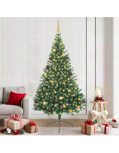 Albero di Natale artificiale con luci integrate Verde 210 cm