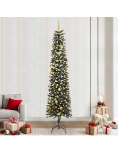 Albero di Natale artificiale con 300 LED Verde 240 cm
