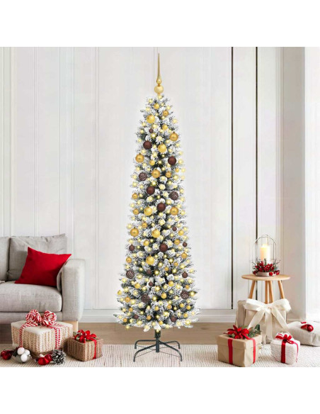 Albero di Natale artificiale Bianco 210 cm