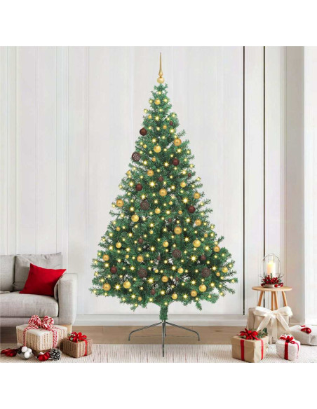Albero di Natale artificiale con luci integrate Verde 240 cm
