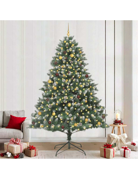 Albero di Natale artificiale con 300 LED Verde 240 cm
