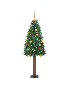 Albero di Natale snodato con 300 LED con supporto Verde 210 cm