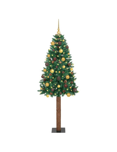 Albero di Natale snodato con 300 LED con supporto Verde 210 cm