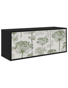 Mobile TV da Parete GOTHA 102 x 33 x 40 cm Rovere Nero