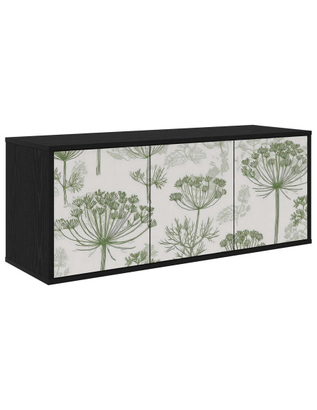 Mobile TV da Parete GOTHA 102 x 33 x 40 cm Rovere Nero