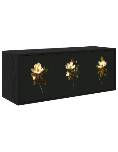 Mobile TV da Parete BREMEN 102 x 33 x 40 cm Rovere Nero