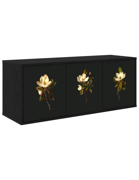 Mobile TV da Parete BREMEN 102 x 33 x 40 cm Rovere Nero