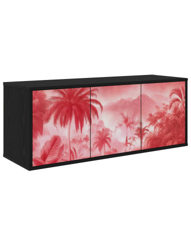 Mobile TV da Parete AACHEN 102 x 33 x 40 cm Rovere Nero
