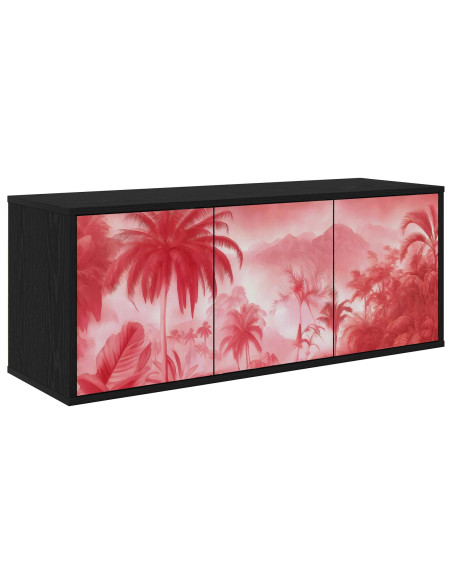 Mobile TV da Parete AACHEN 102 x 33 x 40 cm Rovere Nero