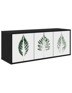 Mobile TV da Parete HANAU 102 x 33 x 40 cm Rovere Nero