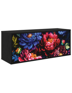 Mobile TV da Parete KIEL 102 x 33 x 40 cm Rovere Nero