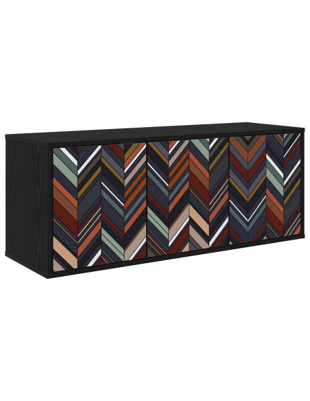 Mobile TV da Parete OMMEN 102 x 33 x 40 cm Rovere Nero