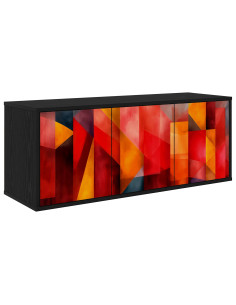 Mobile TV da Parete HEESCH 102 x 33 x 40 cm Rovere Nero