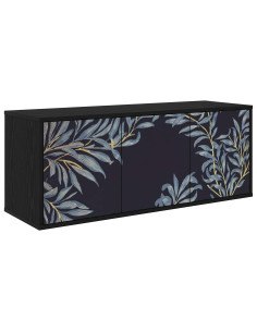 Mobile TV da Parete DOKKUM 102 x 33 x 40 cm Rovere Nero