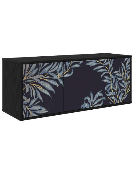 Mobile TV da Parete DOKKUM 102 x 33 x 40 cm Rovere Nero