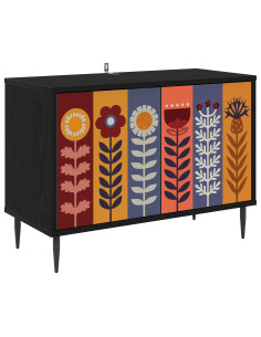 Mobile TV ESSEN 69 x 33 x 50,5 cm Rovere Nero