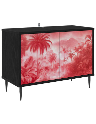Mobile TV AACHEN 69 x 33 x 50,5 cm Rovere Nero