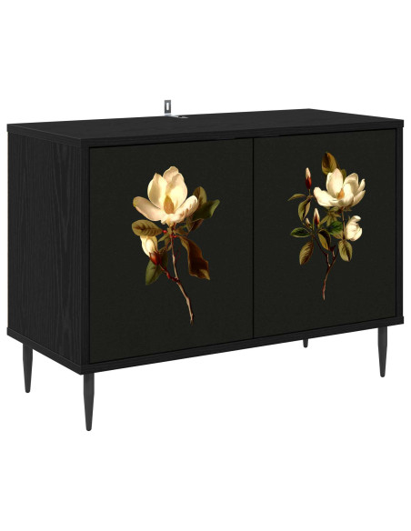 Mobile TV BREMEN 69 x 33 x 50,5 cm Rovere Nero