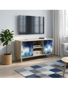 Mobile TV RAALTE 102 x 33 x 50 cm Sonoma Legno ingegnerizzato