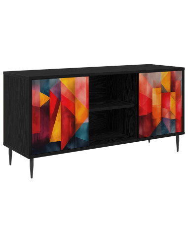 Mobile TV HEESCH 102 x 33 x 51 cm Rovere Nero
