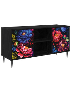 Mobile TV KIEL 102 x 33 x 51 cm Rovere Nero