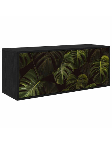 Mobile TV da Parete ELBURG 102 x 33 x 40 cm Rovere Nero