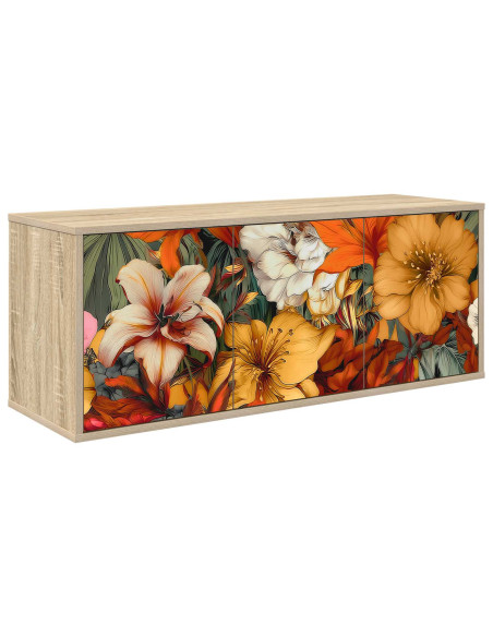Mobile TV da Parete GENNEP 102 x 33 x 40 cm Rovere Sonoma