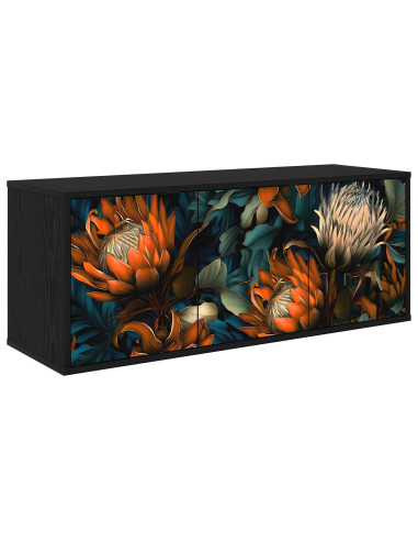 Mobile TV da Parete LOCHEM 102 x 33 x 40 cm Rovere Nero