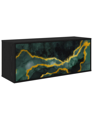Mobile TV da Parete WIJHE 102 x 33 x 40 cm Rovere Nero