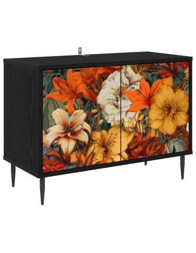 Mobile TV GENNEP 69 x 33 x 50,5 cm Rovere Nero