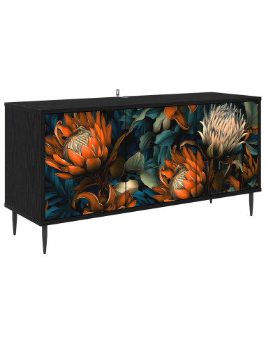 Mobile TV LOCHEM 102 x 33 x 51 cm Rovere Nero