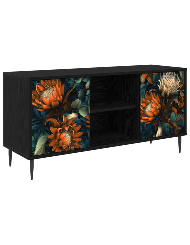 Mobile TV LOCHEM 102 x 33 x 51 cm Rovere Nero