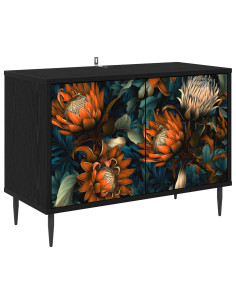 Mobile TV LOCHEM 69 x 33 x 50,5 cm Rovere Nero