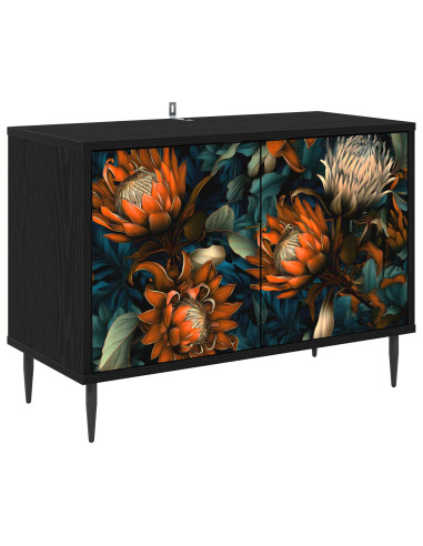 Mobile TV LOCHEM 69 x 33 x 50,5 cm Rovere Nero