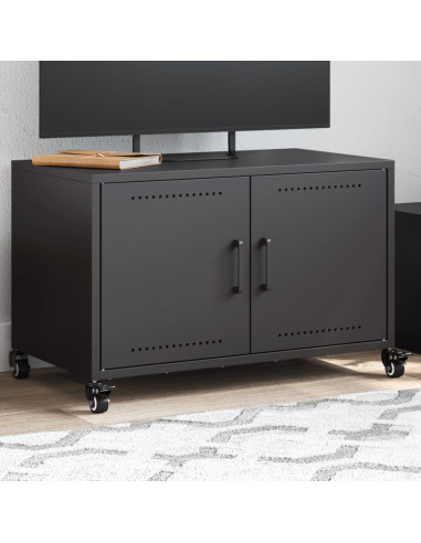 Mobile TV Nero 68x39x43,5 cm in Acciaio