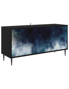 Mobile TV RAALTE 102 x 33 x 51 cm Rovere Nero
