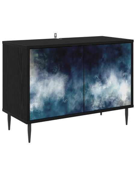 Mobile TV RAALTE 69 x 33 x 50,5 cm Rovere Nero