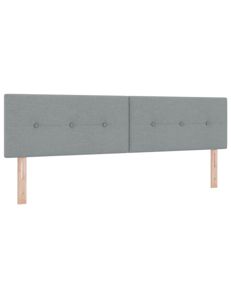 Letto box spring con materasso Grigio Chiaro 180 x 200 cm