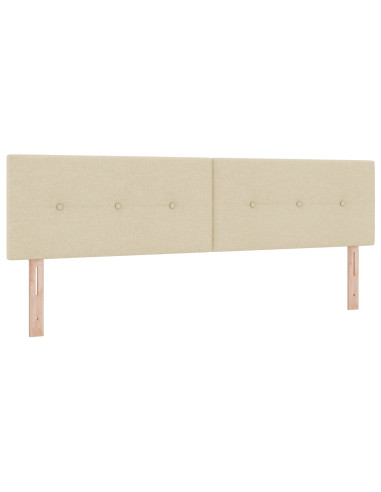 Letto box spring con materasso Crema 180 x 200 cm Tessuto
