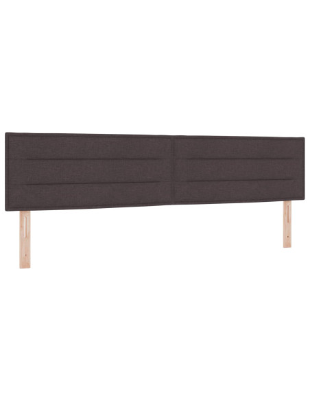 Letto box spring con materasso Marrone Scuro 200 x 200 cm