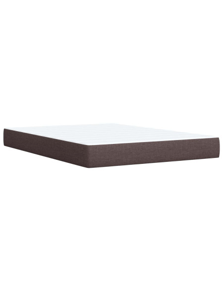 Letto box spring con materasso Marrone Scuro 160 x 200 cm