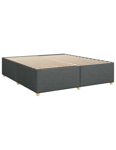 Letto box spring con materasso Grigio Scuro 200 x 200 cm