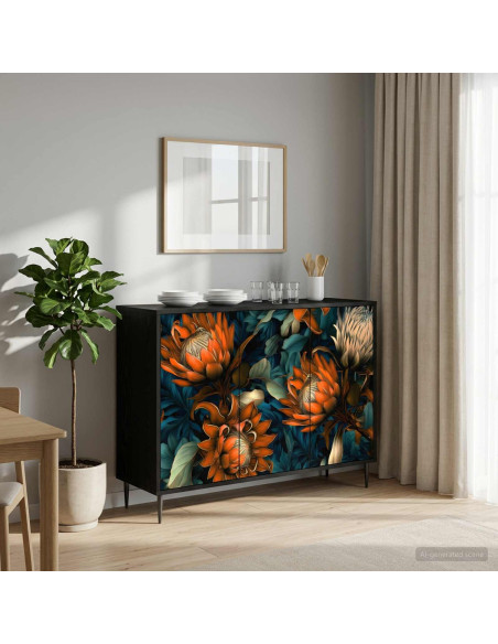 Credenza LOCHEM Rovere Nero 102 x 33 x 76 cm