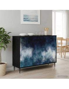 Credenza RAALTE Rovere Nero 102 x 33 x 76 cm