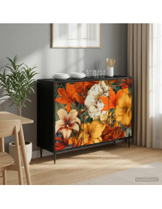 Credenza GENNEP Rovere Nero 102 x 33 x 76 cm