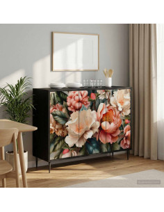 Credenza BORNE Rovere Nero 102 x 33 x 76 cm