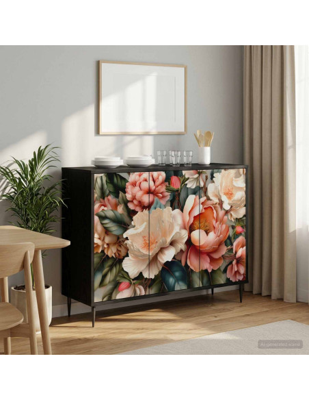 Credenza BORNE Rovere Nero 102 x 33 x 76 cm
